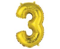 Opakowanie Balon foliowy 3 złoty 35cm