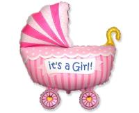 Opakowanie Balon foliowy 61cm Wózek dla dziewczynki