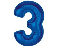 Opakowanie Balon foliowy B&C Cyfra 3 niebieska 92cm