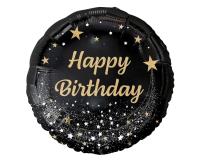 Opakowanie Balon foliowy B&C Happy Birthday czarny 45cm