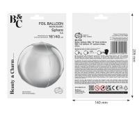 Opakowanie Balon foliowy B&C Kula srebrna 40cm