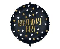Opakowanie Balon foliowy Black-Gold Birthday Boy 46cm