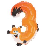 Balon foliowy cyferka 3 zwierzątko. Wydawca: ARPEX. SmakLiter.pl Opakowanie Balon foliowy cyferka 3 zwierzątko