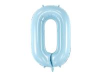 Opakowanie Balon foliowy Cyfra 0 86cm jasny niebieski