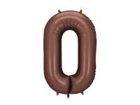 Opakowanie Balon foliowy cyfra 0 86cm mocca