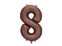 Opakowanie Balon foliowy cyfra 8 86cm mocca