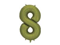 Opakowanie Balon foliowy cyfra 8 86cm oliwkowy