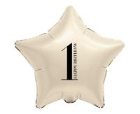 Opakowanie Balon foliowy Gwiazda kremowa cyfra 1 44cm