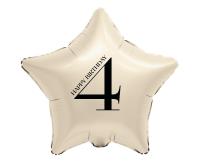 Opakowanie Balon foliowy Gwiazda kremowa cyfra 4 44cm