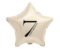 Opakowanie Balon foliowy Gwiazda kremowa cyfra 7 44cm