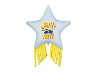 Opakowanie Balon foliowy Gwiazda z frędzlami Minionki 72x72cm