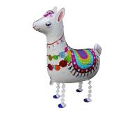 Opakowanie Balon foliowy Lama biała chodząca 67x75cm