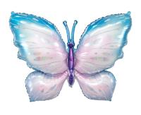 Opakowanie Balon foliowy Motyl niebiesko-liliowy 76x56cm
