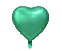 Opakowanie Balon foliowy Serce matowe zielone 45cm