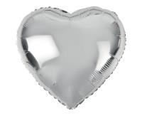 Opakowanie Balon foliowy Serce srebrne 45cm