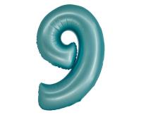 Opakowanie Balon foliowy Smart cyfra 9 niebieski matowy 76cm