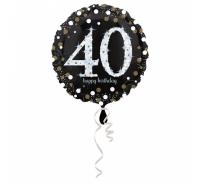 Balon foliowy Sparkling Birthday 40. Wydawca: AMSCAN. SmakLiter.pl Opakowanie Balon foliowy Sparkling Birthday 40