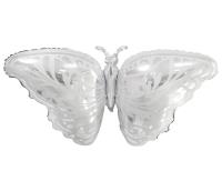 Opakowanie Balon foliowy Srebrny Motyl 87x44cm