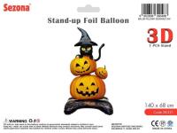 Opakowanie Balon Halloween Dynie i kot 140x68cm