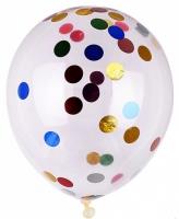 Opakowanie Balon z konfetti 25cm 6 szt mix kolorów PARTY GO