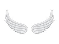 Opakowanie Balony foliowe do girland Skrzydła 104x60cm białe