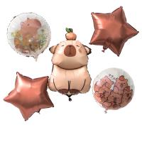 Balony foliowe matowe kapibara - gwiazdka 5szt. Wydawca: Dalprint. SmakLiter.pl Opakowanie Balony foliowe matowe kapibara - gwiazdka 5szt