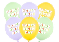 Balony Happy Birthday mix 30cm 50szt. Wydawca: PartyDeco. SmakLiter.pl Opakowanie Balony Happy Birthday mix 30cm 50szt