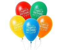 Opakowanie Balony Happy Birthday z konfetti 30cm 5szt