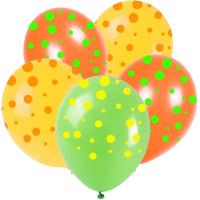 Balony neonowe kropki 28cm 5szt. Wydawca: ARPEX. SmakLiter.pl Opakowanie Balony neonowe kropki 28cm 5szt
