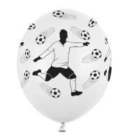 Opakowanie Balony Piłkarz i piłki White Pastel 30cm 6szt
