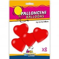 Opakowanie Balony serca czerwone 25cm 8szt
