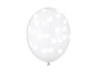 Opakowanie Balony Serduszka Crystal Clear 30cm 6szt