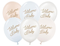 Balony Welcome Baby mix niebieski 30cm 6szt. Wydawca: PartyDeco. SmakLiter.pl Opakowanie Balony Welcome Baby mix niebieski 30cm 6szt