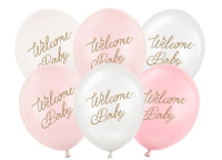 Balony Welcome Baby mix różowy 30cm 50szt. Wydawca: PartyDeco. SmakLiter.pl Opakowanie Balony Welcome Baby mix różowy 30cm 50szt