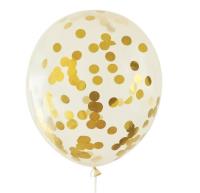 Opakowanie Balony z konfetti złotym 30cm 5szt