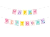 Baner Happy Birthday Koci Domek Gabi 180x15cm. Wydawca: PartyDeco. SmakLiter.pl Opakowanie Baner Happy Birthday Koci Domek Gabi 180x15cm