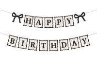 Opakowanie Baner Happy Birthday Kokardki 100cm