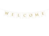 Baner Welcome biały 15x95cm. Wydawca: PartyDeco. SmakLiter.pl Opakowanie Baner Welcome biały 15x95cm