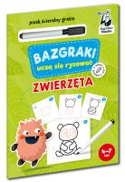 Bazgraki uczą się rysować. Zwierzęta. Kapitan Nauka. Autor: Opracowanie zbiorowe. SmakLiter.pl Okładka książki Bazgraki uczą się rysować. Zwierzęta. Kapitan Nauka