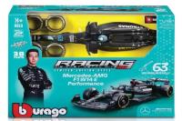 Bburago Model 1:24 BOLID F1 Mercedes AMG W14 Russell. Wydawca: BBurago. SmakLiter.pl Opakowanie Bburago Model 1:24 BOLID F1 Mercedes AMG W14 Russell