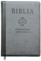 Okładka książki Biblia pierwszego Kościoała z paginat. szara