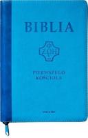 Okładka książki Biblia pierwszego Kościoła z paginat. suwak błękit
