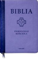 Biblia pierwszego Kościoła z paginat. suwak fiolet. Autor:   Praca zbiorowa. SmakLiter.pl Okładka książki Biblia pierwszego Kościoła z paginat. suwak fiolet