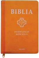 Biblia pierwszego Kościoła z paginat. suwak żółta. Autor:   Praca zbiorowa. SmakLiter.pl Okładka książki Biblia pierwszego Kościoła z paginat. suwak żółta