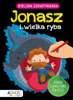 Biblijna zdrapywanka Jonasz i wielka ryba. Autor: Jacob Vium-Olesen. SmakLiter.pl Okładka książki Biblijna zdrapywanka Jonasz i wielka ryba