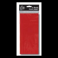 Opakowanie Bibuła 50x70 cm Czerwona 6 arkuszy