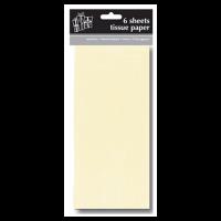 Opakowanie Bibuła 50x70 cm Kremowa 6 arkuszy