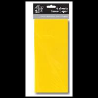 Opakowanie Bibuła 50x70 cm Żółta 6 arkuszy