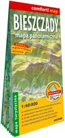 Okładka książki Bieszczady Mapa panoramiczna laminowana mapa turystyczna 1:60 000