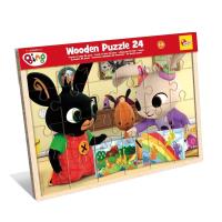 Bing Drewniane puzzle 24 elementów. Wydawca: Lisciani. SmakLiter.pl Opakowanie Bing Drewniane puzzle 24 elementów